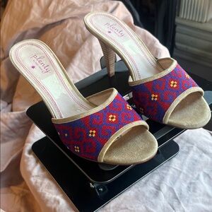 Plenty by Tracy Reese Vibrant Red and Gold Heels